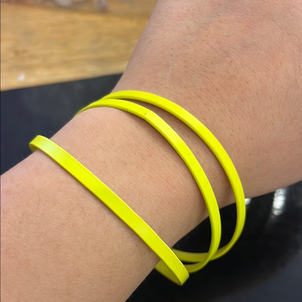 **bundle 3 for $15** Neon Yellow Bangle Bracelet Set
